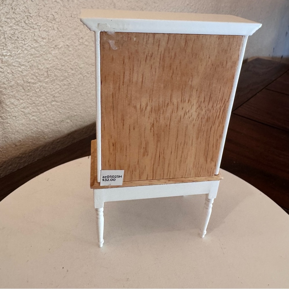 Vintage dollhouse furniture wood hutch desk cabinet - Picture 3 of 5
